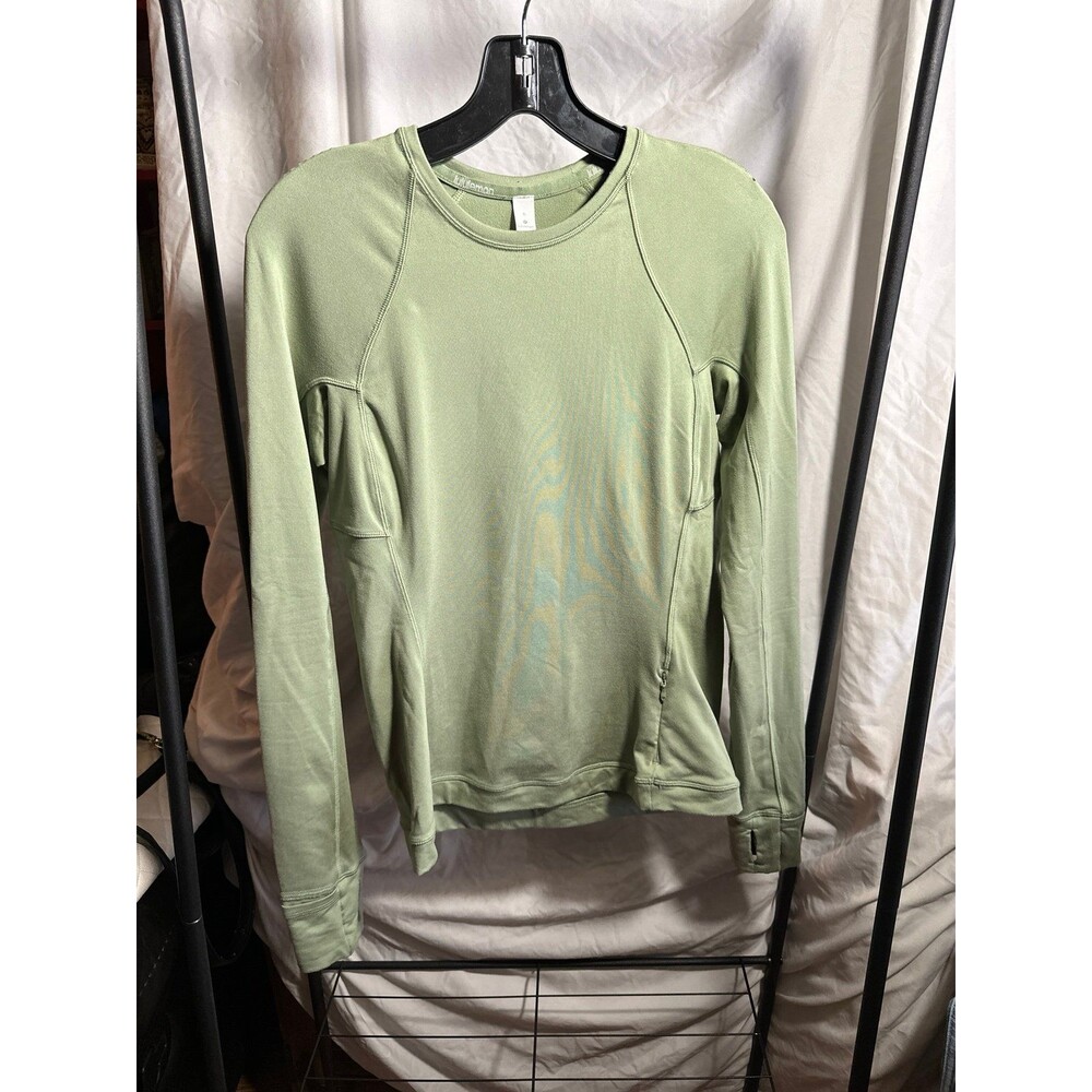 Lululemon Runderful Long Sleeve Rulu shirt in the color Willow Green